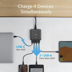 PowerPort Atom III Slim Wall Charger (Four Ports)