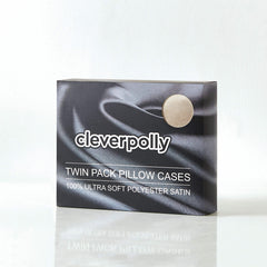 CLEVERPOLLY TWIN PACK SATIN PILLOWCASES WHITE