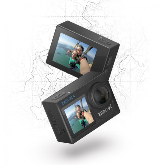 ZERO-X 4K UHD WITH 2.0' TOUCH SCREEN   FRONT SCREEN  AND  WIFI ACTION CAM