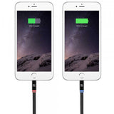 SCOSCHE CHARGE & SYNC CABLE W/CHARGE LED FOR LIGHTNING USB DEVICES - 3FT CABLE LENGTH (BLACK)