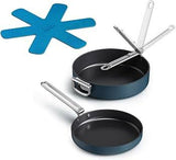Joseph Joseph Space Folding Handle Ceramic Non-stick 2-piece Blue Frying Pan Set