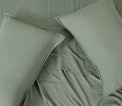 CLEVERPOLLY VINTAGE WASHED MICROFIBRE SHEET SET SINGLE SEAFOAM