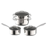 MASTERPRO MCKINNON STAINLESS STEEL 4 PIECE COOKSET
