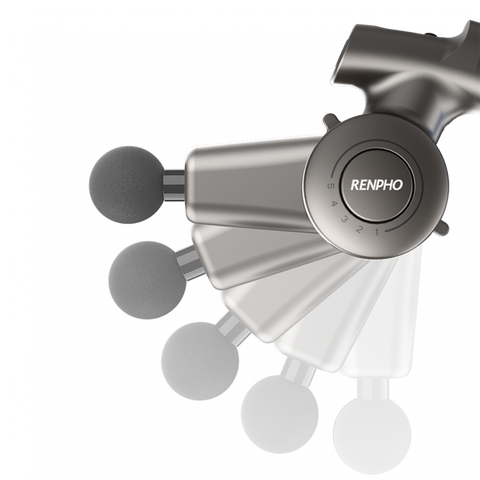 RENPHO R4 PRO MASSAGE GUN - 5-ANGLE ADJUSTABLE ARM - 6 HEADS - 4 SPEEDS