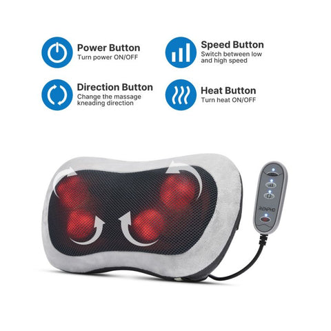 RENPHO PILLOW MASSAGER - WITH REMOTE CONTROL