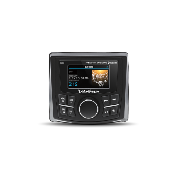 Rockford Fosgate RECEIVER W/ 2.7"COLOUR DISPLAY USB INPUT MADE FOR IPOD/IPHONE AND BUILT-IN BLUETOOTH