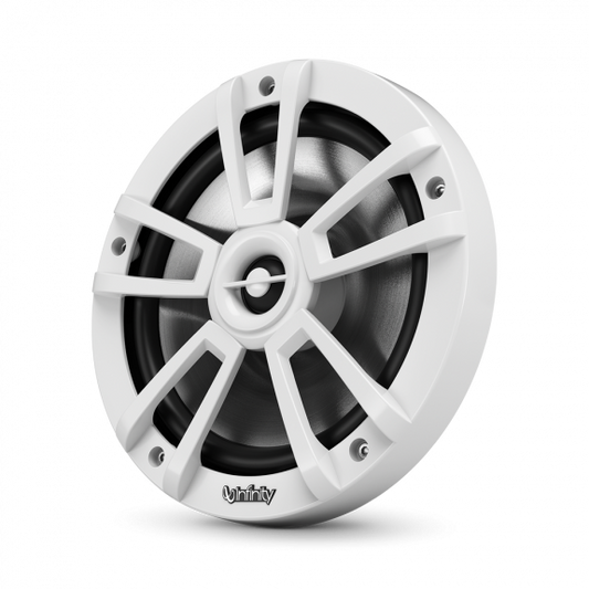 INFINITY MARINE SPEAKER REFERENCE 622MLW 6.5" LED COAXIAL WHITE SPEAKERS. POWER : 75W RMS 225W