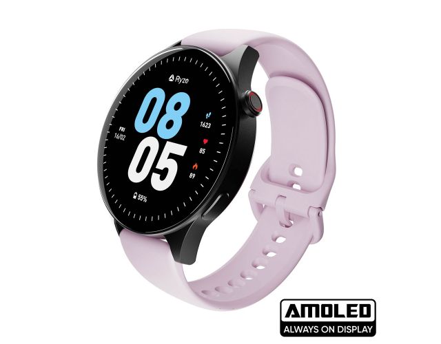 Ryze Wave Smart Watch Lilac & Black