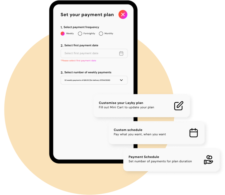 Set your payment plan