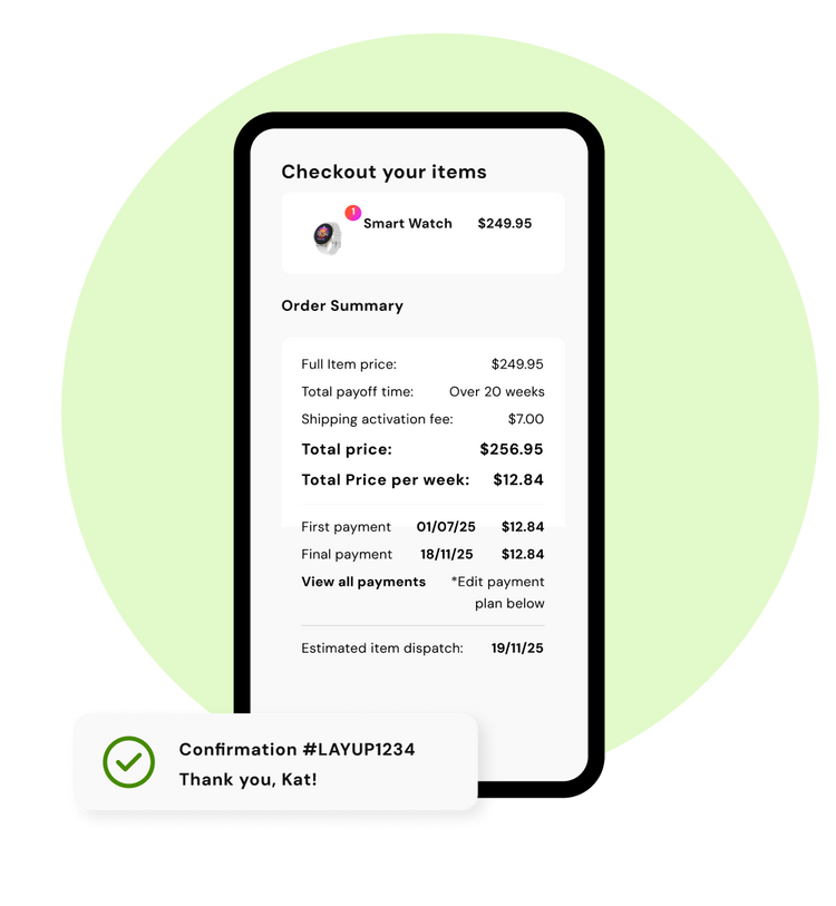 Checkout, make first payment