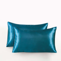 CLEVERPOLLY TWIN PACK SATIN PILLOWCASES WHITE