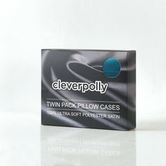 CLEVERPOLLY TWIN PACK SATIN PILLOWCASES WHITE