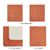 CLEVERPOLLY VINTAGE WASHED MICROFIBRE SHEET SET SINGLE SEAFOAM