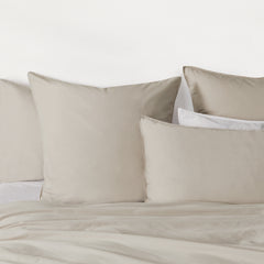 GIOIA CASA VINTAGE WASHED COTTON QUILT COVER SET SINGLE CHARCOAL