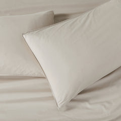 GIOIA CASA VINTAGE WASHED COTTON QUILT COVER SET SINGLE CHARCOAL